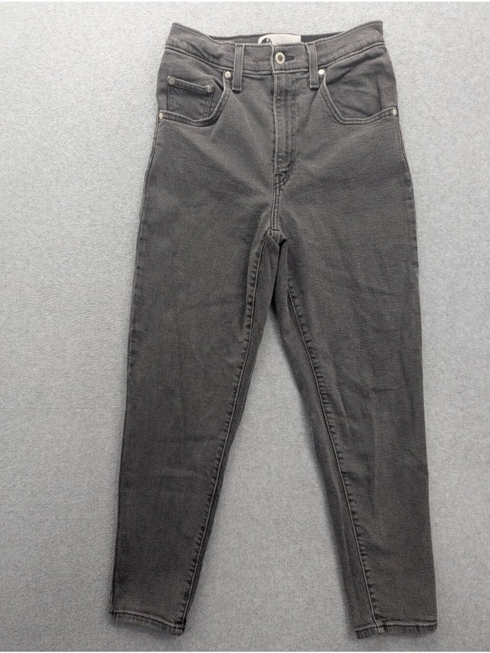 Levi's Silvertab Mom Jeans Womens W27 L27 Gray High Rise Stretch Relaxed